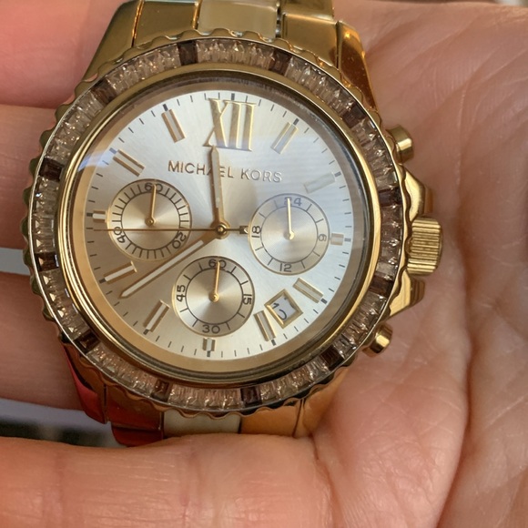 Michael Kors MK5874 Horn Actate Gold Everest Watch - Picture 6 of 9